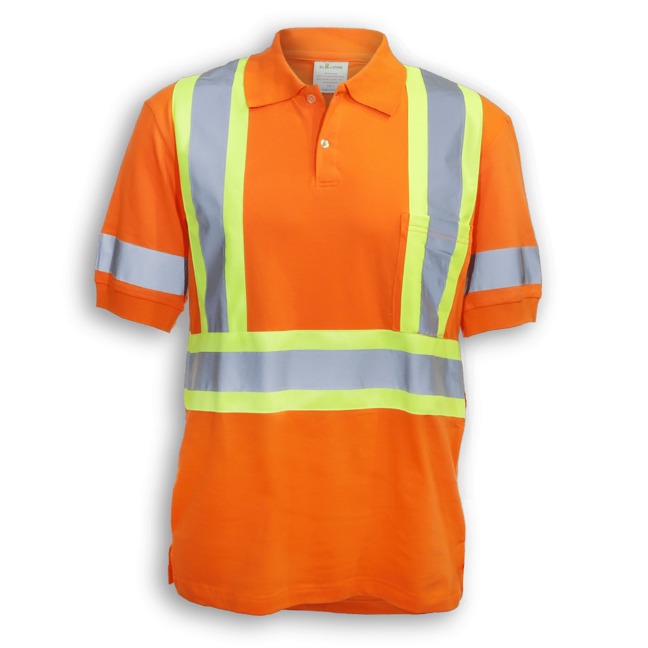 Big K 100 Percent Cotton Polo Shirt with Collar in Orange