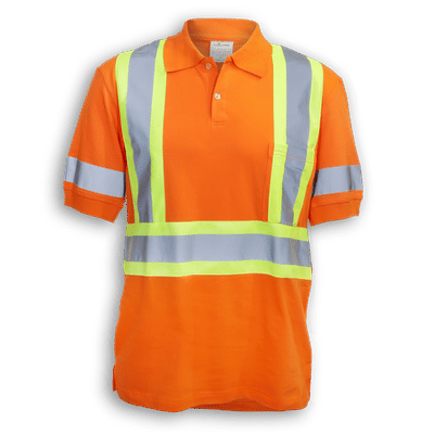 Am image of a Custom Big K 100 Percent Cotton Polo Shirt with Collar in Orange!
