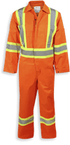 Am image of a Custom Big K 100 Percent Cotton Safety Coverall in Orange!