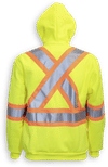 Am image of a Custom Big K 100 Percent Polyester Full Zipper Hoodie in Lime Green!