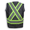Am image of a Custom Big K 100 Percent Polyester Mesh Surveyor Vest in Black!