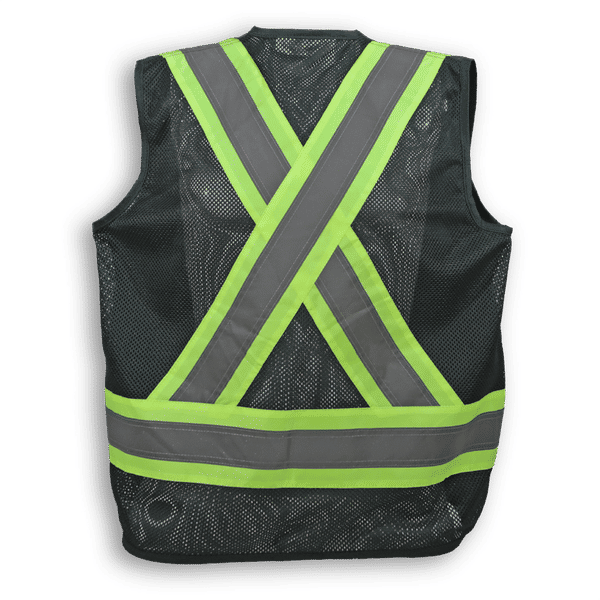 Am image of a Custom Big K 100 Percent Polyester Mesh Surveyor Vest in Forest Green!