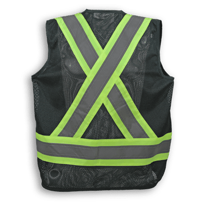 Am image of a Custom Big K 100 Percent Polyester Mesh Surveyor Vest in Forest Green!