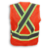 Am image of a Custom Big K 100 Percent Polyester Mesh Surveyor Vest in Orange!