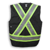 Am image of a Custom Big K 100 Percent Polyester Surveyor Vest in Black!