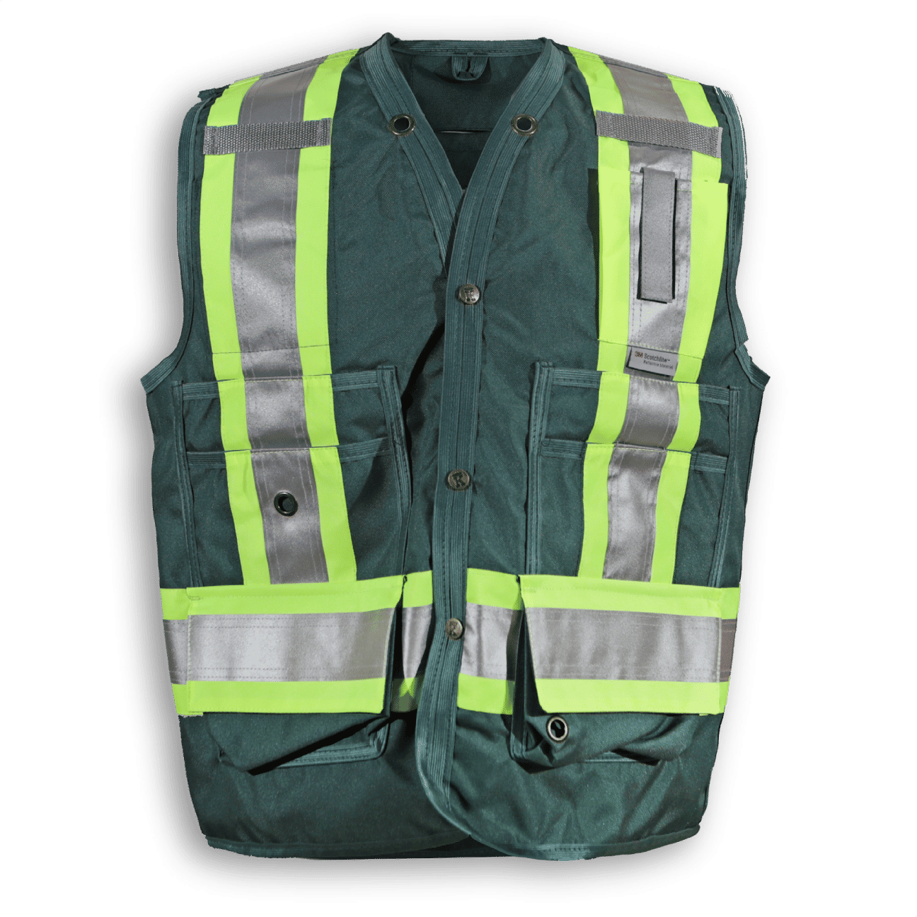 Big K 100 Percent Polyester Surveyor Vest in Forest Green