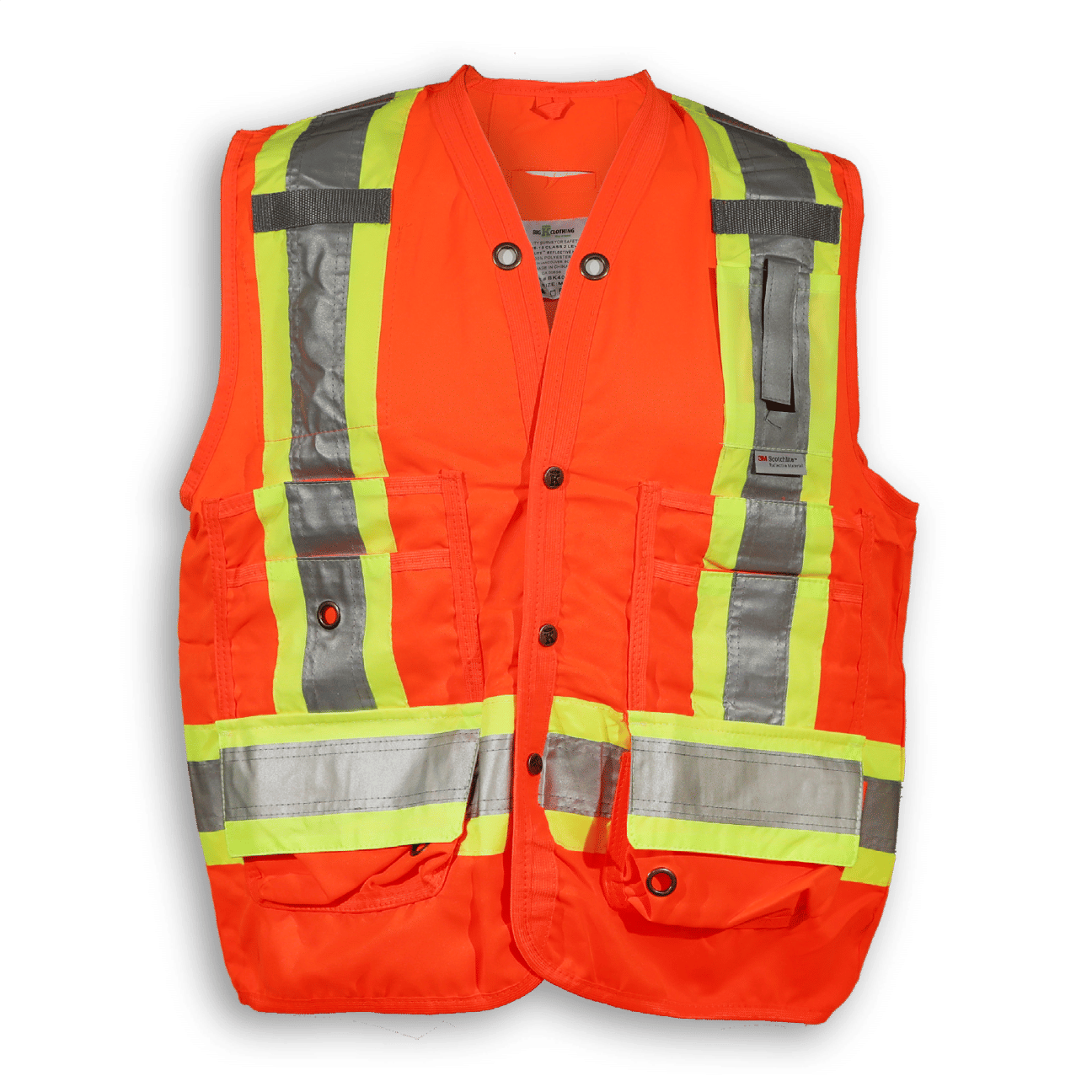 Big K 100 Percent Polyester Surveyor Vest in Orange