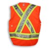 Am image of a Custom Big K 100 Percent Polyester Surveyor Vest in Orange!