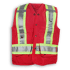 Am image of a Custom Big K 100 Percent Polyester Surveyor Vest in Red!