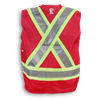 Am image of a Custom Big K 100 Percent Polyester Surveyor Vest in Red!