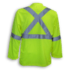 Am image of a Custom Big K 100 Percent Soft Polyester Traffic Safety Long Sleeve T Shirt in Lime!
