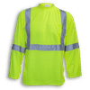 Am image of a Custom Big K 100 Percent Soft Polyester Traffic Safety Long Sleeve T Shirt in Lime!