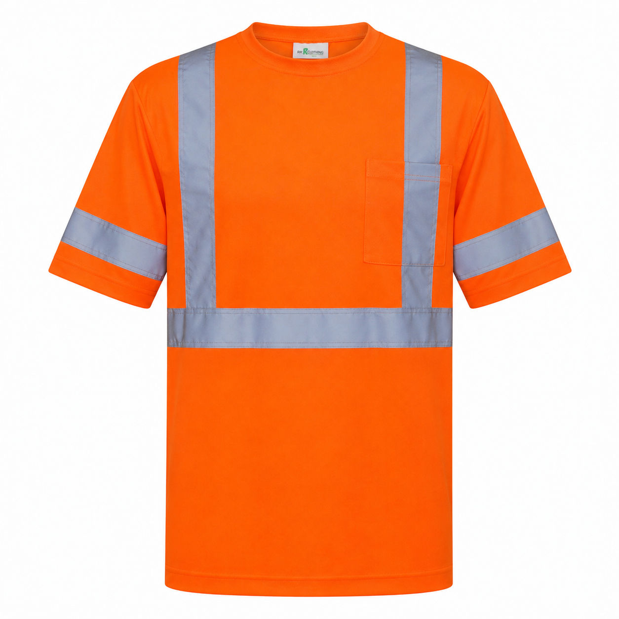 Big K 100 Percent Soft Polyester Traffic Safety TShirt in Orange