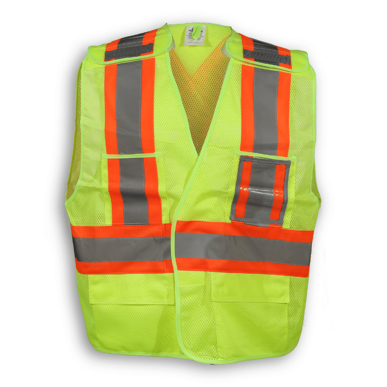 Big K 100 Polyester Mesh Safety Vest in Lime