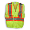 Am image of a Custom Big K 100 Polyester Mesh Safety Vest in Lime!