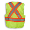 Am image of a Custom Big K 100 Polyester Mesh Safety Vest in Lime!