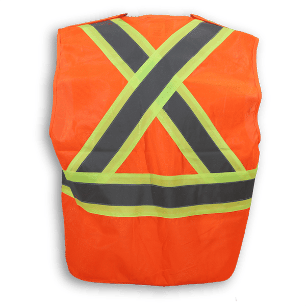 Am image of a Custom Big K 100 Polyester Safety Vest in Orange!