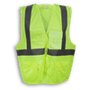 Am image of a Custom Big K 100 Polyester Safety Vest with Zipper in Lime!