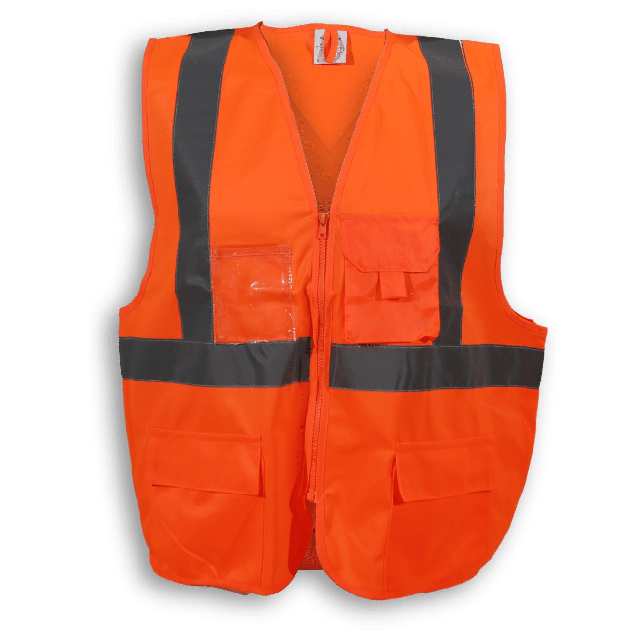 Big K 100 Polyester Safety Vest with Zipper in Orange