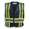 Am image of a Custom Big K 100 Polyester Soft Mesh Safety Vest in Navy Blue!