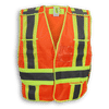 Am image of a Custom Big K 100 Polyester Soft Mesh Safety Vest in Orange!
