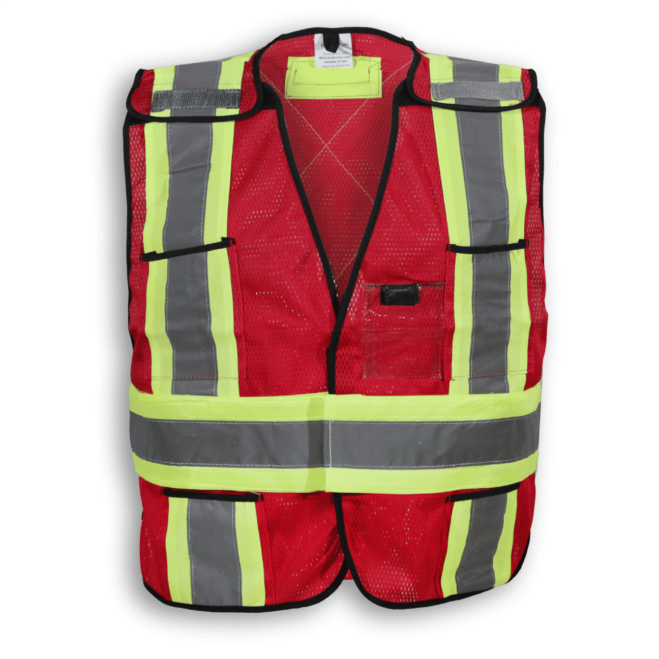 Big K 100 Polyester Soft Mesh Safety Vest in Red