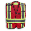 Am image of a Custom Big K 100 Polyester Soft Mesh Safety Vest in Red!