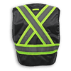 Am image of a Custom Big K 100 Polyester Tear Away Safety Vest 102 in Black!
