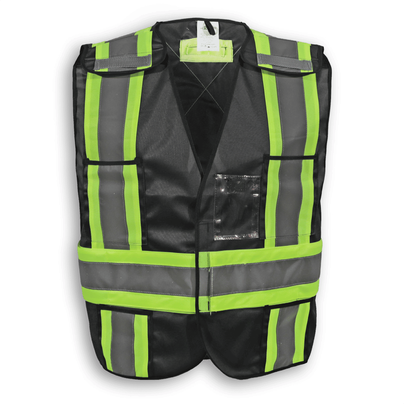 Big K 100 Polyester Tear Away Safety Vest 102 in Black