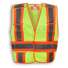 Am image of a Custom Big K 100 Polyester Tear Away Safety Vest 102 in Lime!