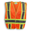Am image of a Custom Big K 100 Polyester Tear Away Safety Vest 102 in Orange!
