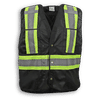Am image of a Custom Big K 100 Polyester Tear Away Safety Vest 139 in Black!