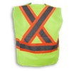 Am image of a Custom Big K 100 Polyester Tear Away Safety Vest 139 in Lime!