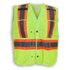 Am image of a Custom Big K 100 Polyester Tear Away Safety Vest 139 in Lime!
