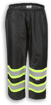 Am image of a Custom Big K 300 Denier Polyester Rain Pant in Black!