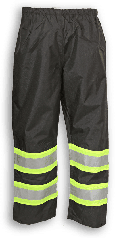 Am image of a Custom Big K 300 Denier Polyester Rain Pant in Black!