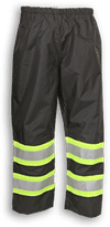 Am image of a Custom Big K 300 Denier Polyester Rain Pant in Black!