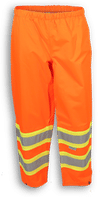 Am image of a Custom Big K 300 Denier Polyester Rain Pant in Orange!