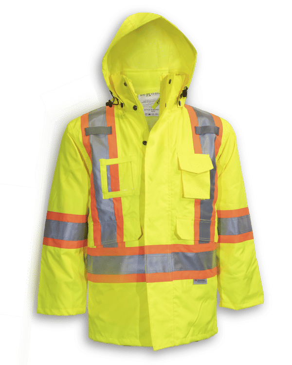 Am image of a Custom Big K 3 in 1 Rain Jacket in Lime!
