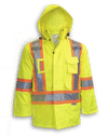 Am image of a Custom Big K 3 in 1 Rain Jacket in Lime!