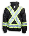 Am image of a Custom Big K 5 in 1 Rain Jacket in Black!