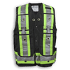 Am image of a Custom Big K 600 Denier Poly Surveyor Safety Vest in Black!