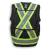 Am image of a Custom Big K 600 Denier Poly Surveyor Safety Vest in Black!