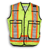 An image of a Custom Big K 600 Denier Poly Surveyor Safety Vest in Lime!