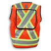 Am image of a Custom Big K 600 Denier Poly Surveyor Safety Vest in Orange!