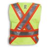 Am image of a Custom Big K Clothing Indura Ultrasoft FR Traffic Safety Vest in Lime!