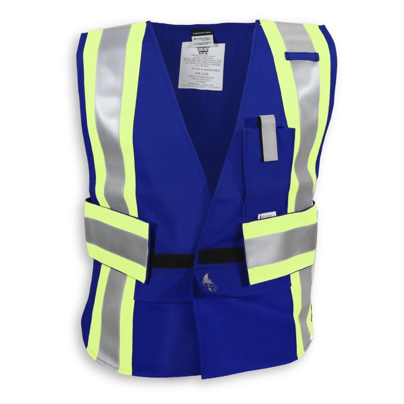 Big K Clothing Indura Ultrasoft FR Traffic Safety Vest in Royal Blue