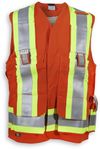 Am image of a Custom Big K Clothing Indura Ultrasoft Surveyor Safety Vest in Orange!