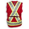Am image of a Custom Big K Clothing Indura Ultrasoft Surveyor Safety Vest in Red!