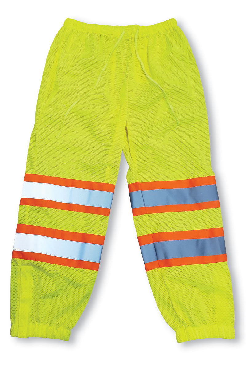 Big K Clothing Mesh Polyester Pant in Lime